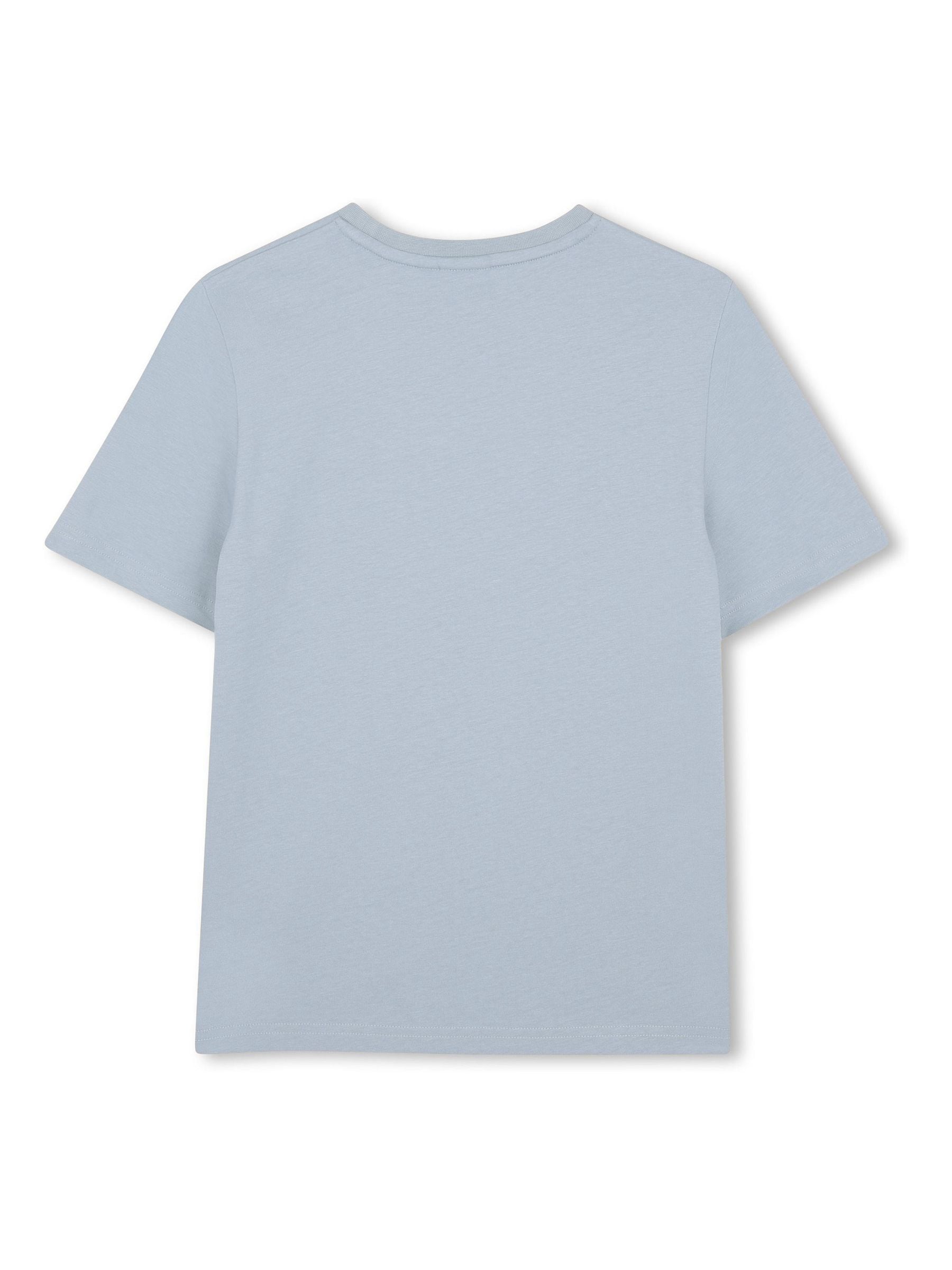 Buy BOSS Light Blue Logo Short Sleeve T-Shirt from Next USA