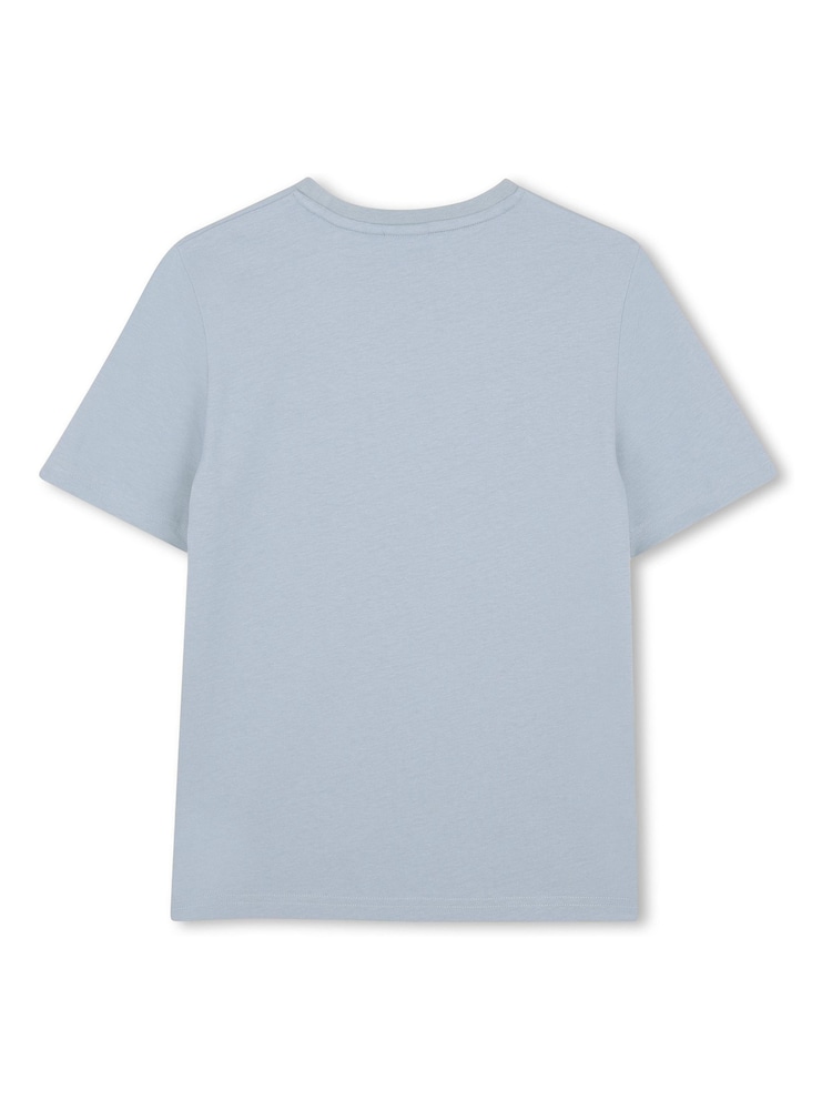 BOSS Light Blue Logo Short Sleeve T-Shirt - Image 2 of 3 BOSS Light Blue Logo Short Sleeve T-Shirt - Image 2 of 3