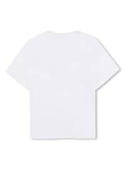 Alb - BOSS Logo Short Sleeve T-Shirt and Bermuda Shorts Set - Imaginea 4 din 6