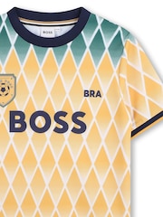 BOSS World Cup Logo Short Sleeve Crew Neck T-Shirt - Imaginea 3 din 3