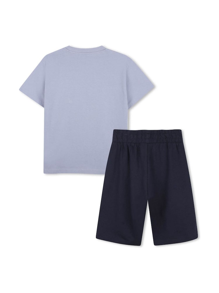 Albastru - BOSS Logo Short Sleeve T-Shirt and Bermuda Shorts Set - Imaginea 2 din 8 Albastru - BOSS Logo Short Sleeve T-Shirt and Bermuda Shorts Set - Imaginea 2 din 8