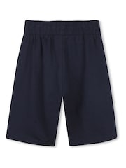 Albastru - BOSS Logo Short Sleeve T-Shirt and Bermuda Shorts Set - Imaginea 4 din 8