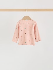 Pink Printed Rib Top and Leggings Baby Set 2 Piece (0mths-2yrs) - Image 6 of 13