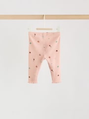 Pink Printed Rib Top and Leggings Baby Set 2 Piece (0mths-2yrs) - Image 9 of 13