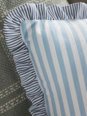 Light Blue 3D Ruffle Bow Cushion - Image 3 of 5