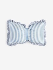 Light Blue 3D Ruffle Bow Cushion - Image 5 of 5