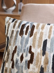 Grey Abstract 40 x 59cm Cut Velvet Hugo Cushion - Image 2 of 5