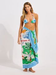 Seafolly Blue Viva Vacation Sarong - Image 4 of 4