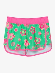 Roxy Green Floral Good Waves Only Swim Shorts - Image 1 of 2