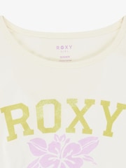 Roxy Cream Pura Playa Graphic Logo Short Sleeve T-Shirt - Image 3 of 3