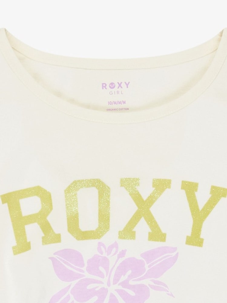 Roxy Cream Pura Playa Graphic Logo Short Sleeve T-Shirt - Image 3 of 3