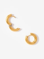 Mint Velvet Gold Tone Stainless Mini Hoop Earrings - Image 2 of 3