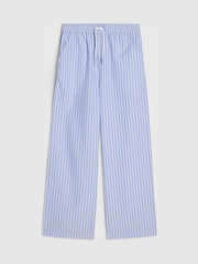 River Island Blue Seersucker Stripe Pull on Trousers - Image 1 of 4