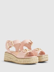 River Island Pink Heart Snaffle Buckle Wedge Sandal - Image 2 of 5