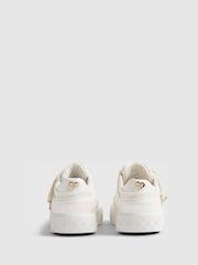 River Island White Iridescent Monogram Charm Trainers - Image 4 of 5