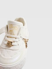 River Island White Iridescent Monogram Charm Trainers - Image 5 of 5