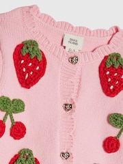 River Island Pink Strawberry & Cherry Cardigan Set - Image 4 of 5