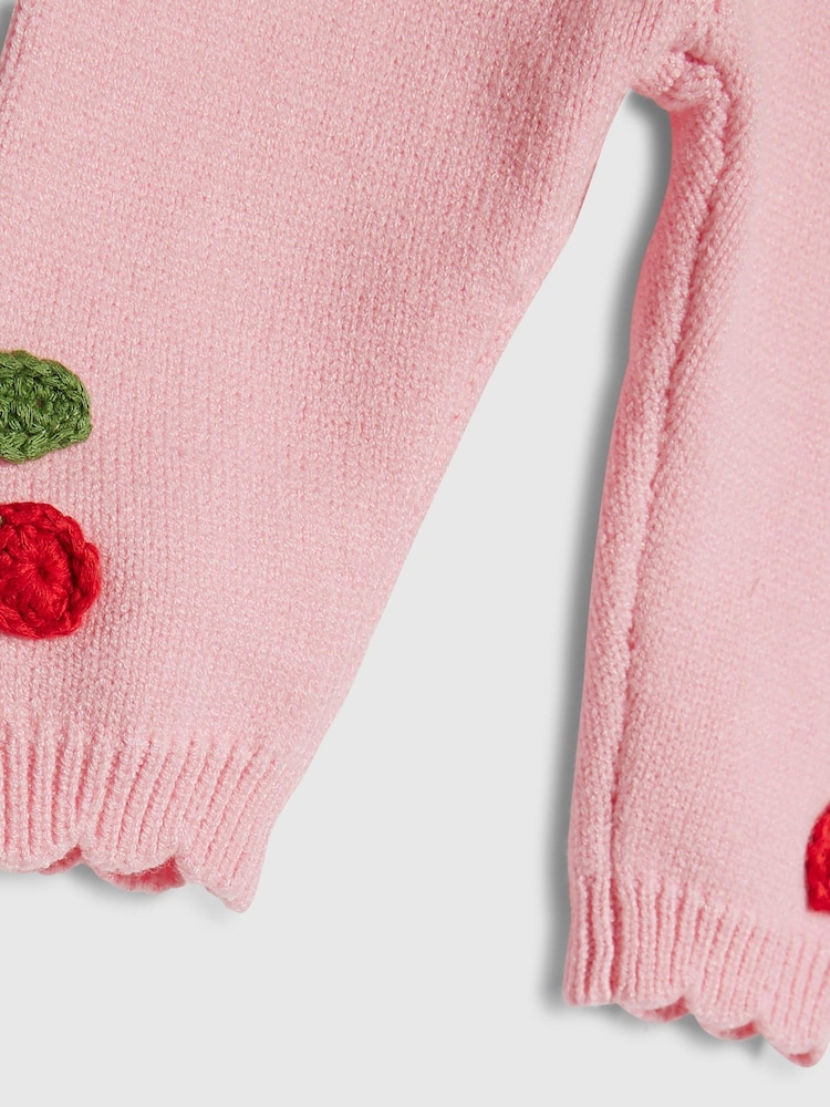 River Island Pink Strawberry & Cherry Cardigan Set - Image 5 of 5