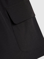 River Island Black Cargo Zip Pocket Shorts - Image 4 of 4