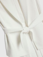 River Island White Sleeveless Blazer & Pleated Trousers Set - Image 3 of 4