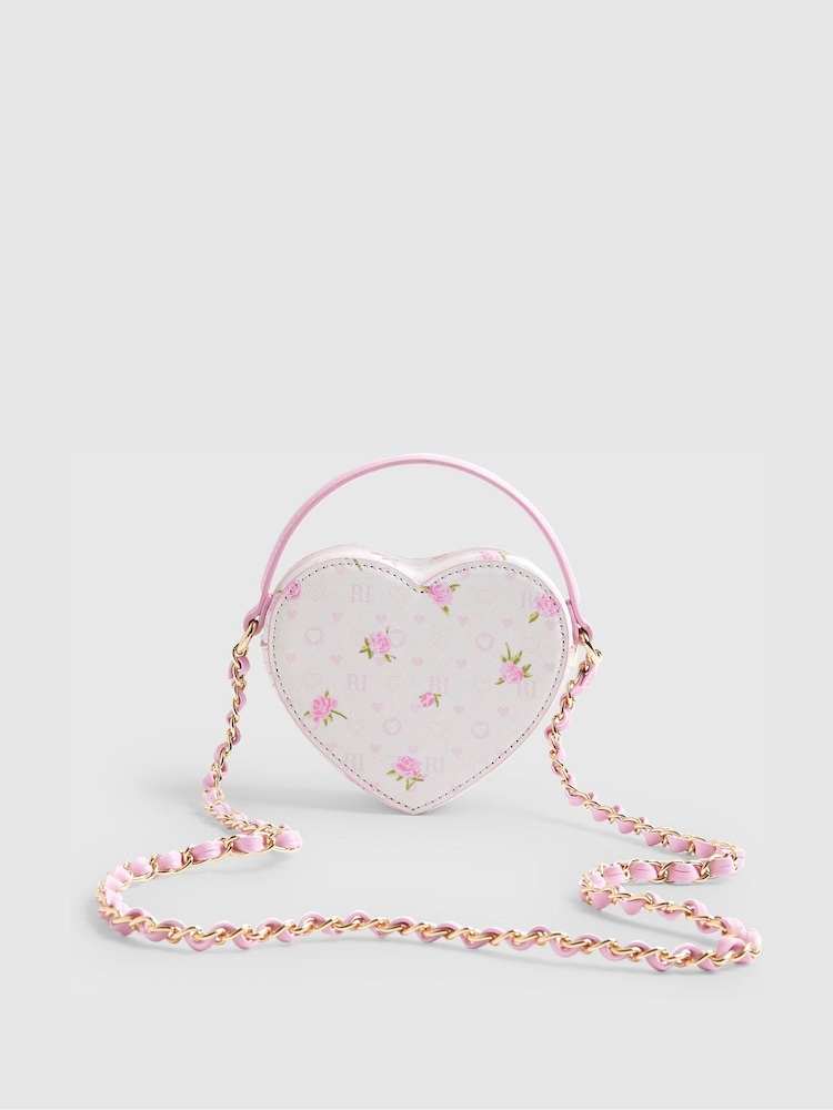 River Island Ditsy Floral Heart Mini Cross-Body Bag - Image 2 of 5