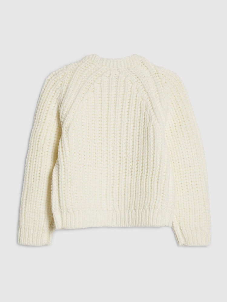 River Island Cream Flower Embroidered Cardigan - Image 2 of 4