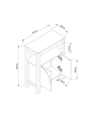 White Arches Mango Wood Effect Side Table - Image 3 of 5