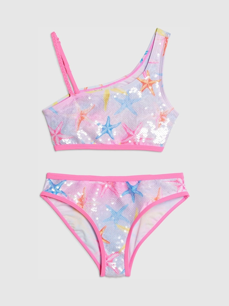 River Island Blue Sequin Starfish Bikini - Image 1 of 4 River Island Blue Sequin Starfish Bikini - Image 1 of 4