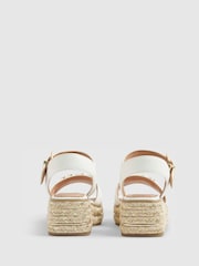 River Island White Heart Snaffle Buckle Wedge Sandal - Image 3 of 5