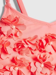 River Island Pink 3D Flower Bikini - Image 3 of 4