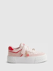 River Island Pink Monogram Charm Trainers - Image 1 of 4