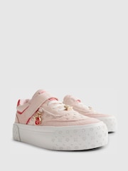 River Island Pink Monogram Charm Trainers - Image 3 of 4