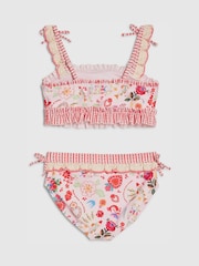 بيكيني بكشكشة بطبعة موضوعة بطراز مكسيكي من River Island - صورة 2 من 4