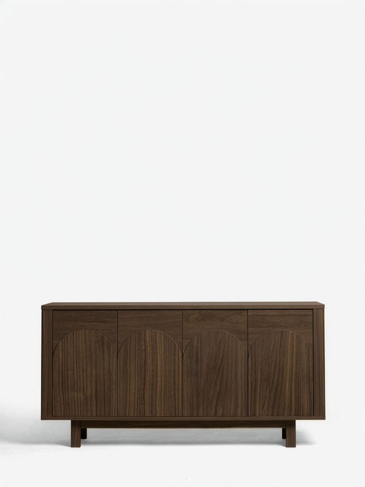 Dark Natural Arches Mango Wood Effect Large Sideboard - Image 2 of 4