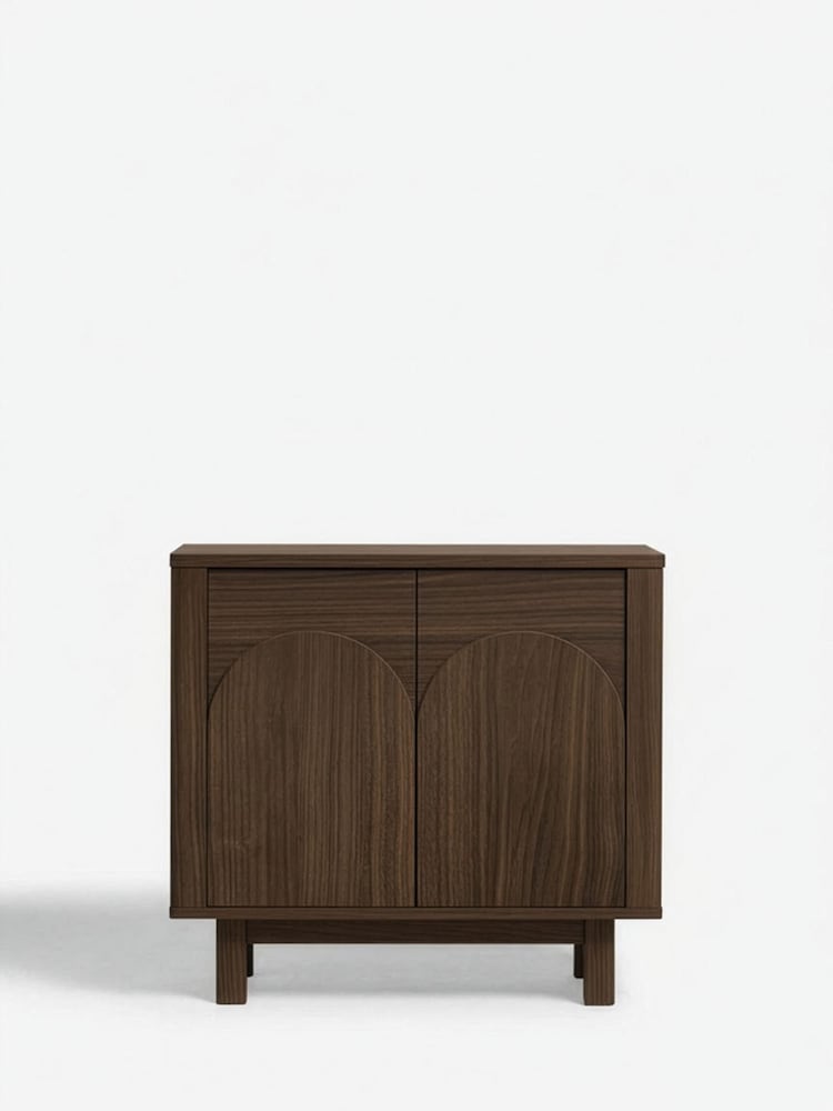 Dark Natural Arches Mango Wood Effect Small Sideboard - Image 2 of 4