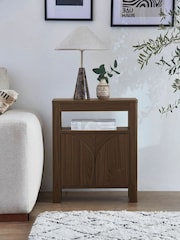 Dark Natural Arches Mango Wood Effect Side Table - Image 1 of 5