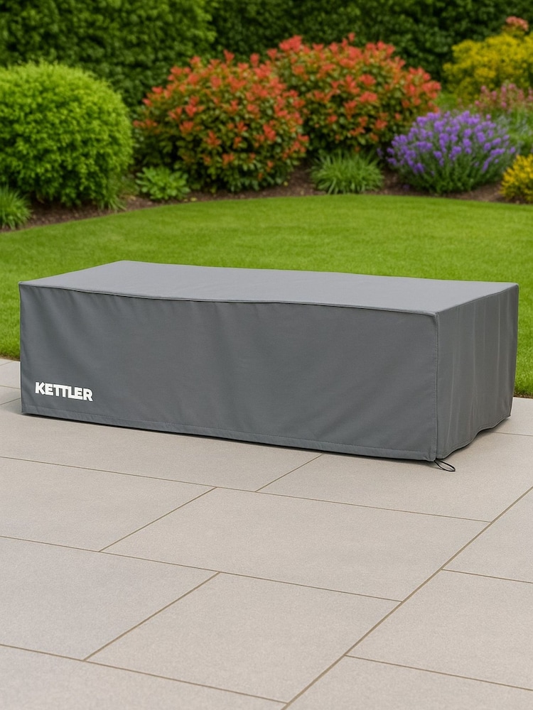Kettler Grey Charlbury Lounger Protective Garden Furniture Cover Lounger - Image 1 of 4 Kettler Grey Charlbury Lounger Protective Garden Furniture Cover Lounger - Image 1 of 4