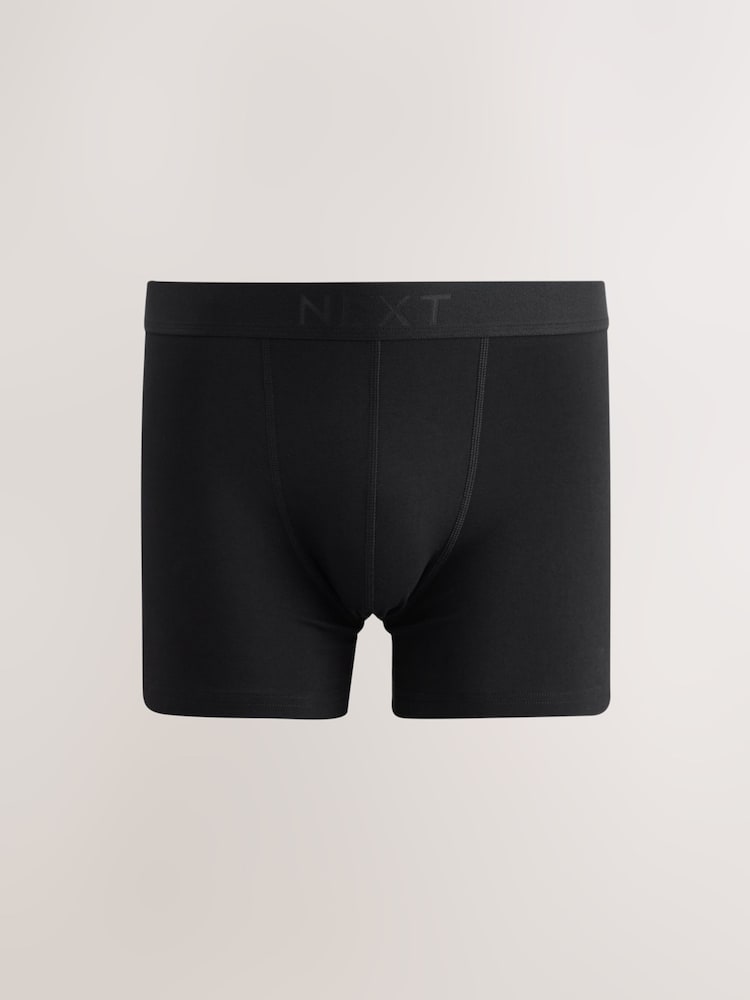 Black Waistband Cotton Rich Trunk Boxers 10 Pack - Image 2 of 14 Black Waistband Cotton Rich Trunk Boxers 10 Pack - Image 2 of 14