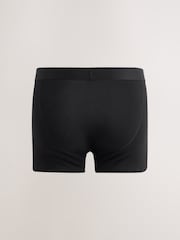 Black Waistband Cotton Rich Trunk Boxers 10 Pack - Image 3 of 14