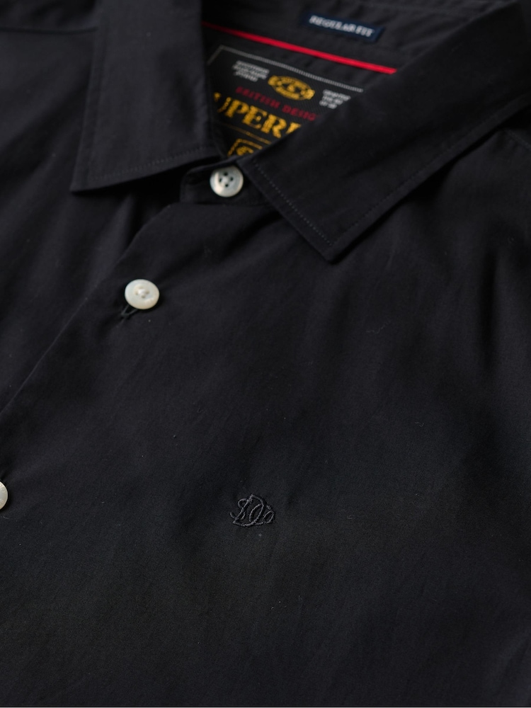 Superdry Black Classic Tailored Long Sleeve Shirt - Image 7 of 7