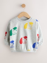 Grey Printed Dogs All-Over Print Crew Neck Sweatshirt (3mths-7yrs) - Image 1 of 4