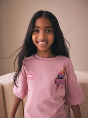 Pink Ice Cream Oversized Graphic Print T-Shirt (3-16yrs) - Image 1 of 3
