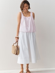 Light Pink Lace Ribbon Trim Cami Top - Image 2 of 7