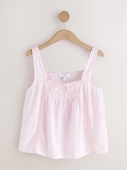 Light Pink Lace Ribbon Trim Cami Top - Image 5 of 7