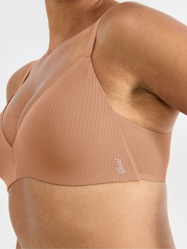 Brūns - Sloggi ZERO Feel Pure THE UP Push Up Bra - Attēls 2 no 6