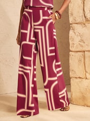 Love & Roses Geo Print pantalone - Slika 1 od 4