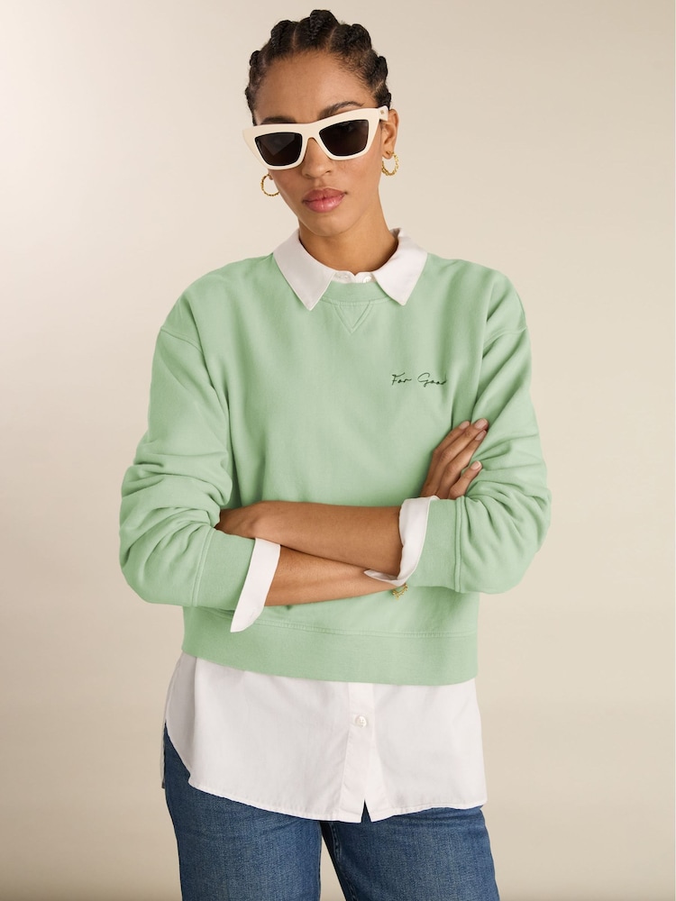 Dorrie Organic Cotton Cropped Sweatshirt - Image 1 of 4