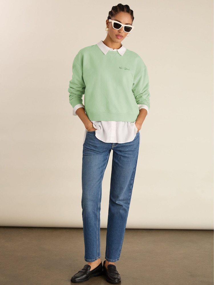 Dorrie Organic Cotton Cropped Sweatshirt - Image 2 of 4