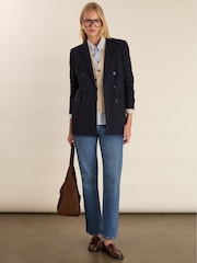 Baukjen Cream Ruth V-Neck Wool Blend Cardigan - Image 2 of 4