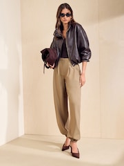 Friends Like These Neutral Tailored Balloon Trousers - Image 1 of 5